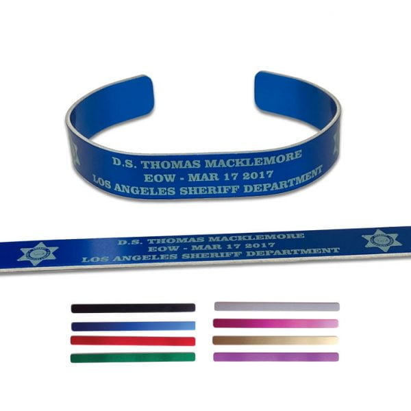 Aluminum Memorial Bracelets Engraved
