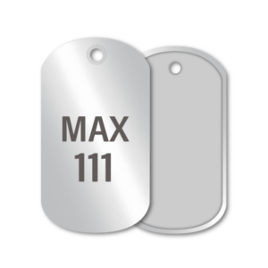 Stainless Steel Rolled Military Dog Tags Engraved