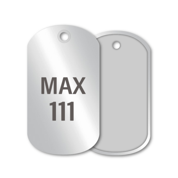 Stainless Steel Rolled Military Dog Tags Engraved