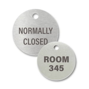 Engraved Stainless Steel Round Tags