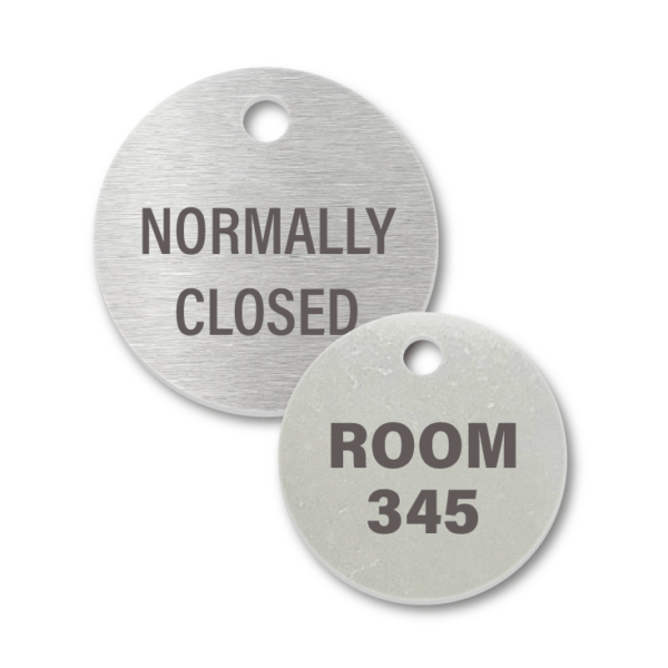 Engraved Stainless Steel Round Tags