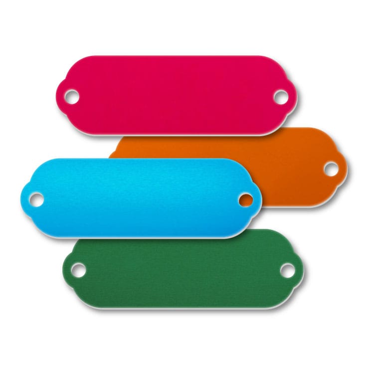 Aluminum Rectangle Rivet-On Blank Tags 1 Aluminum Rectangle Rivet-On Blank Tags