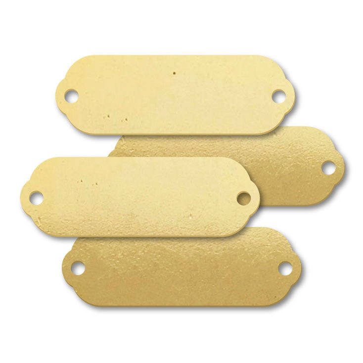 Etched Brass ID Labels 75mm x 50mm