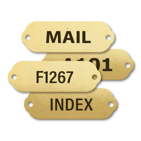 Brass Rectangle Rivet-On Engraved Tags