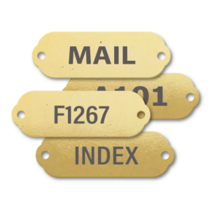 Brass Rectangle Rivet-On Engraved Tags