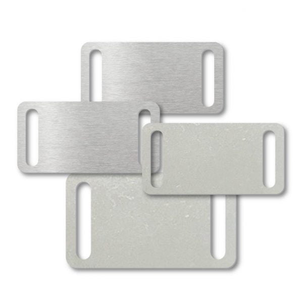 Stainless Steel Rectangle Slide-On Blank Tag