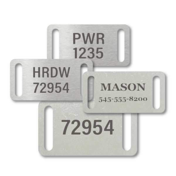 Stainless Steel Rectangle Slide-On Engraved Tag