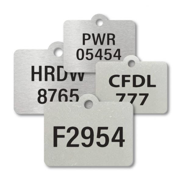 Stainless Steel Rectangle Tab Top Engraved Tags