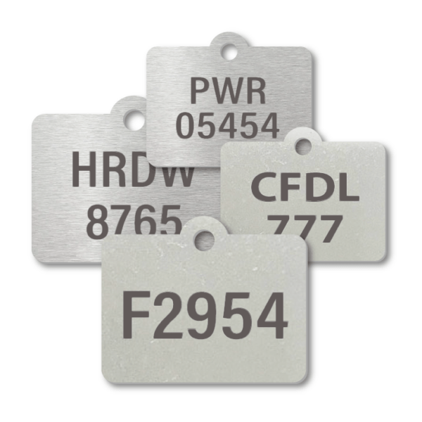 Stainless Steel Rectangle Tab Top Engraved Tags
