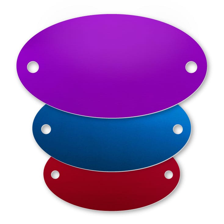 Aluminum Oval Two Holes Blank Tags 1 Aluminum Oval Two Holes Blank Tags