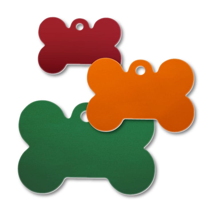 Aluminum Dog Bone Shape Blank Tags 1 Aluminum Dog Bone Shape Blank Tags