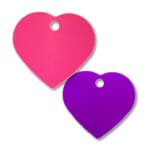 Aluminum Heart with Hole Through Blank Tags