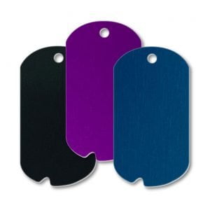 Aluminum Blank Notched Military Dog Tags
