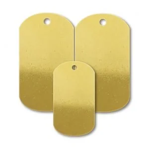 Notched Aluminum Dog Tags, Milled Edge | Dog Tag Blanks