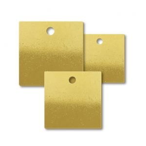 Brass VT Square Blank Tags