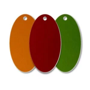 2-9/16 x 1-3/8 Anodized Aluminum Tags Blank Ovals