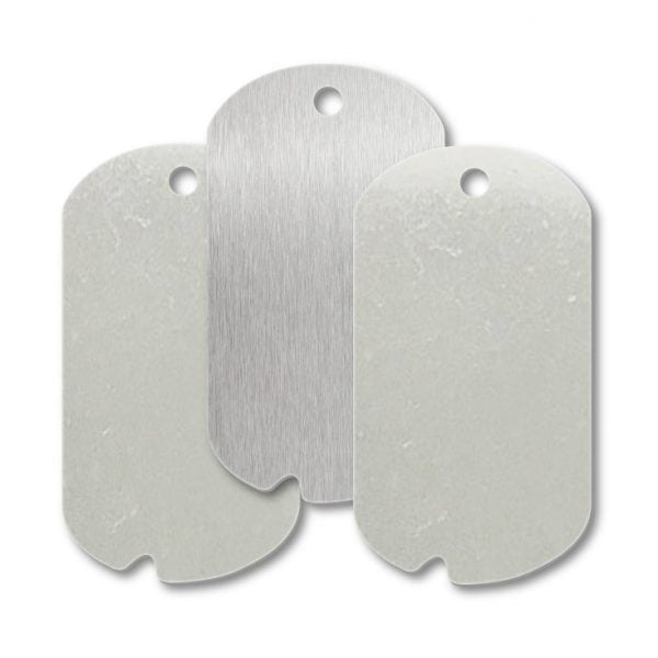 Stainless Steel Blank Notched Military Dog Tags