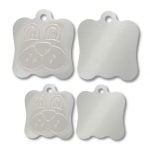 Stainless Steel Dog Face Shape Blank Tags