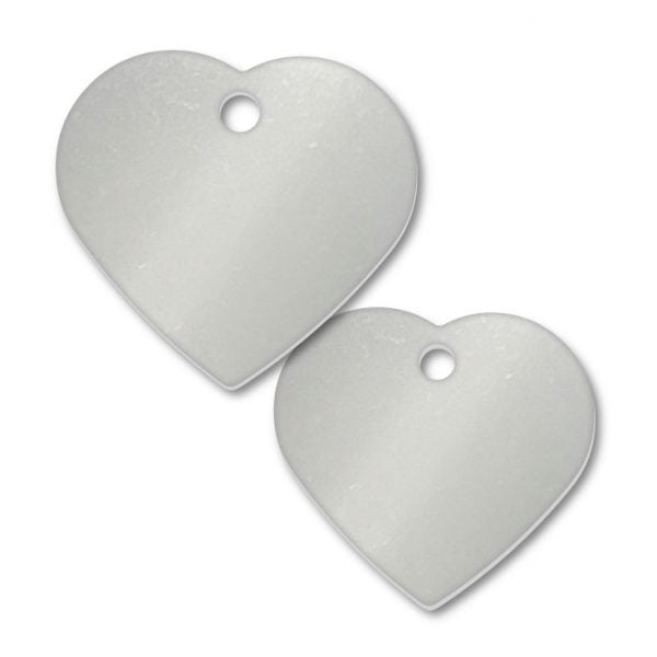 Stainless Steel Heart with Hole Through Blank Tags