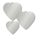 Stainless Steel Heart with Top Tab Blank Tags