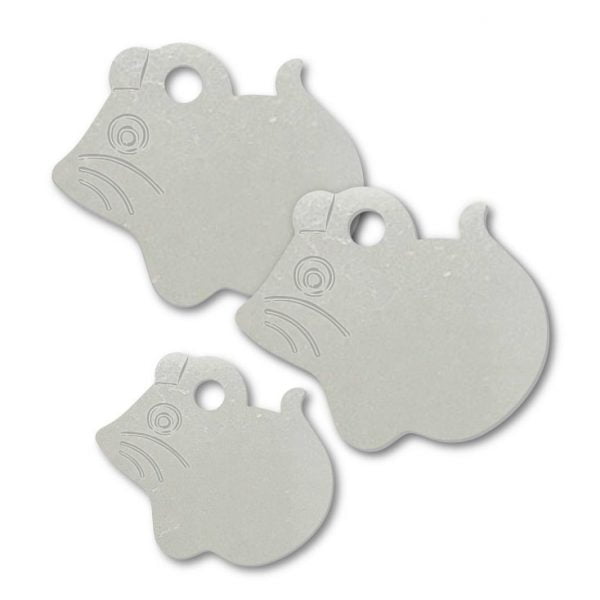 Stainless Steel Mouse Shape Blank Tags