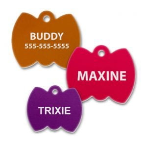 Aluminum Bow Tie Shape Engraved Tags
