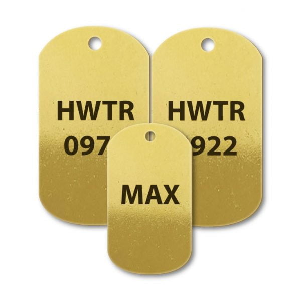 Brass Engraved Military Dog Tags