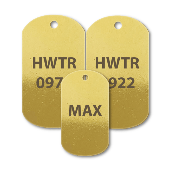 Brass Engraved Military Dog Tags