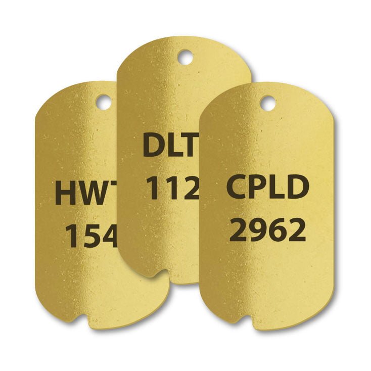 Brass Blank Military Dog Tags