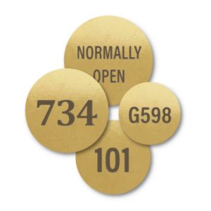 Brass Engraved Round Tags with No Holes