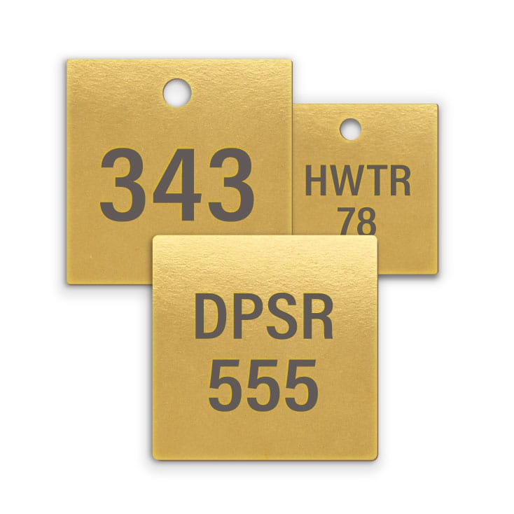 Brass VT Square Engraved Tags 1 Brass VT Square Engraved Tags