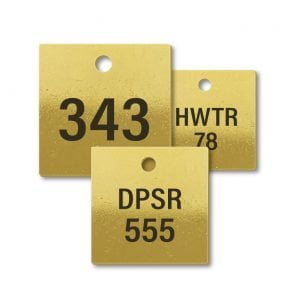Brass VT Square Engraved Tags