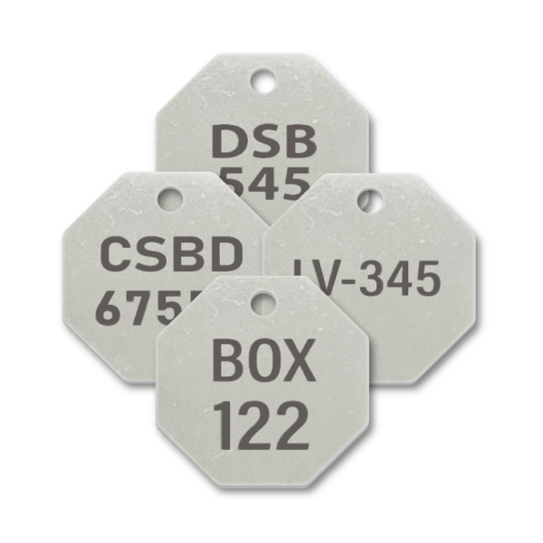 Stainless Steel Octagon Shape Engraved Tags