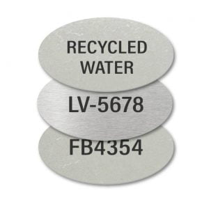Stainless Steel Oval No Holes Engraved Tags