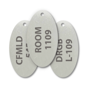 Stainless Steel Oval One Hole Engraved Tags