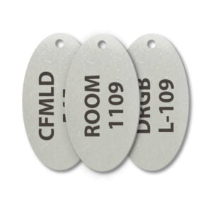 Stainless Steel Oval One Hole Engraved Tags