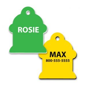 Plastic Fire Hydrant Shape Engraved Tags