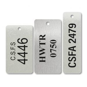 Stainless Steel Rectangular One Hole Engraved Tags