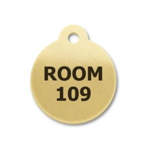 Engraved Brass Round Tab Top S-11 S-12