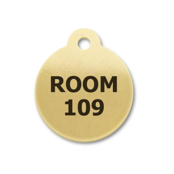 Engraved Brass Round Tab Top S-11 S-12