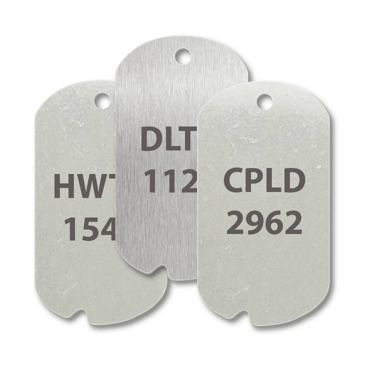  Stainless Steel Engraved Notched Military