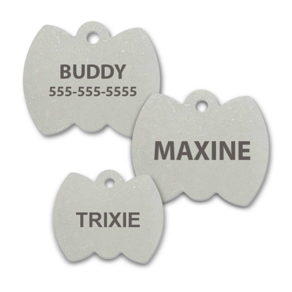 Stainless Steel Bow Tie Shape Engraved Tags