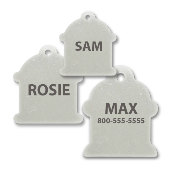 Stainless Steel Fire Hydrant Shape Engraved Tags