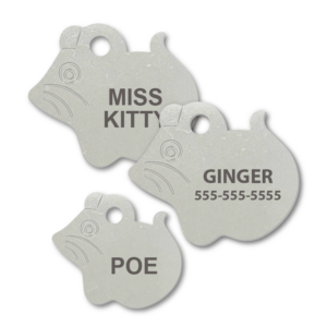 Stainless Steel Mouse Shape Engraved Tags