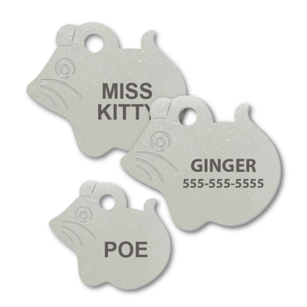 Stainless Steel Mouse Shape Engraved Tags
