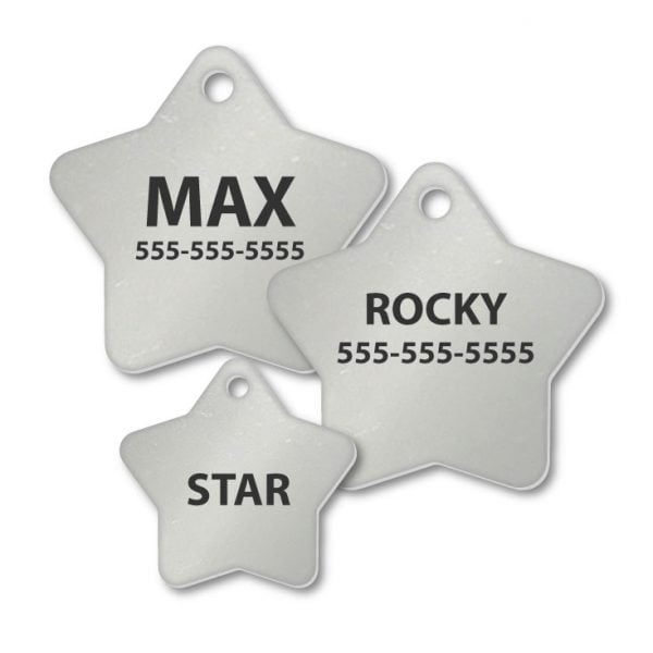Stainless Steel Star Shape Engraved Tags