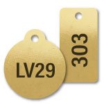 Engraved Brass Valve Tags Stock Sizes