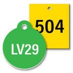 Engraved Plastic Tags Stock Shapes and Sizes