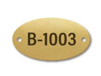 Oval Brass Locker Tag