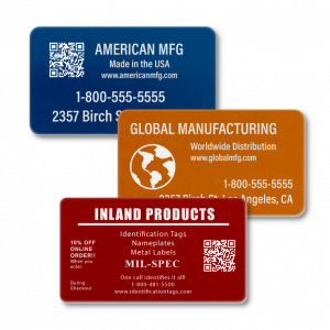 Engraved Aluminum Business Cards